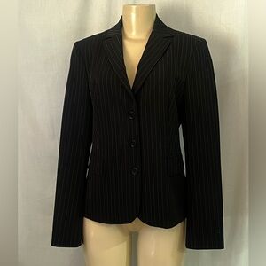 United Colors Of Benetton Black Striped Blazer